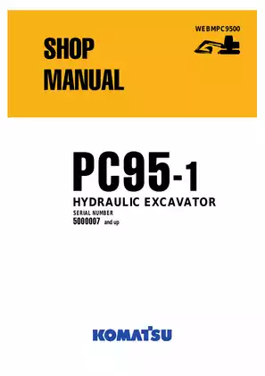 Komatsu PC95-1 hydraulic excavator shop manual Preview image 1