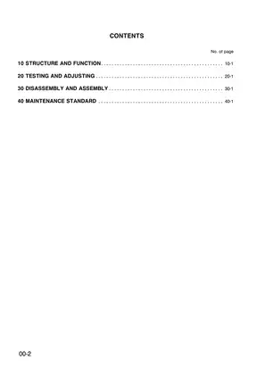 Komatsu PC95-1 hydraulic excavator shop manual Preview image 3