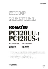 2000 Komatsu PC128UU-1, PC128US-1 Shop Manual (P/N SEBM009805) – preview page 1