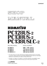 Komatsu PC128US-2 / PC138US-2 / PC138USLC-2 Excavator Service Manual (P/N SEBM018417) – preview page 1