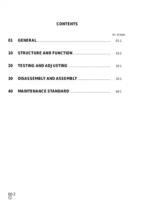 Komatsu PC150-6K hydraulic excavator shop manual Preview image 2