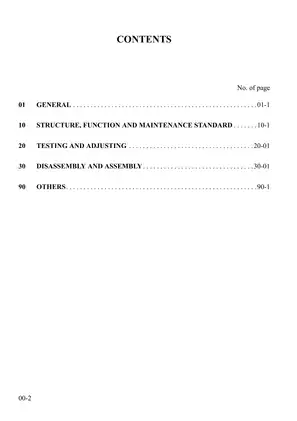 2003-2007 Komatsu PC160LC-7K, PC180LC-7K hydraulic excavator shop manual Preview image 2