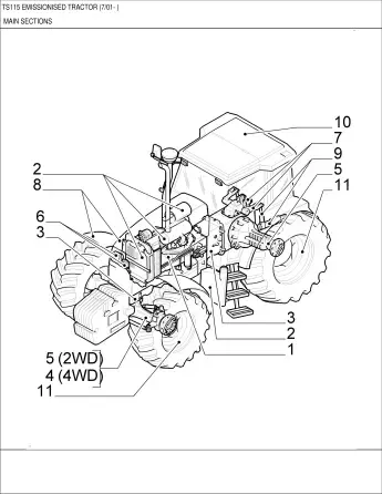 New Holland TS115 Emissionised Tractor 2001–2007 Parts Manual (P/N F0NN6600BB)