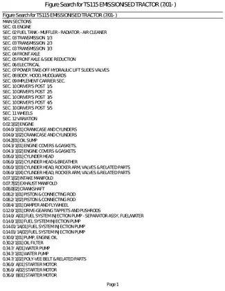 TS115 Emissionised Tractor Comprehensive Service Manual (7/01-) Preview image 3