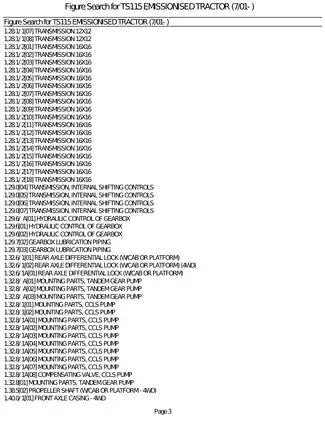 New Holland TS115 tractor parts list Preview image 5