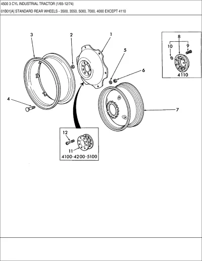 Preview: Ford 4500 Industrial Tractor 1965–1974 Parts Catalog/Manual (P/N E0NN4032CC)
