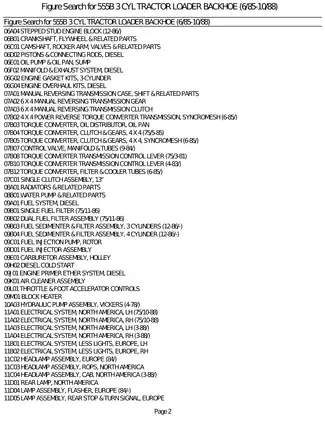 New Holland 555B backhoe loader parts list Preview image 4