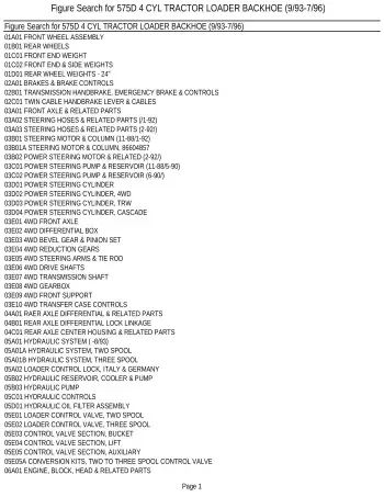 Preview: Ford 575D Tractor Loader Backhoe Service Manual 1993–1996 Workshop Manual (P/N E7NN3A370AB)