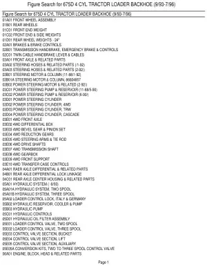 Preview: Ford 675D 4 Cylinder Tractor Loader Backhoe Parts List Manual