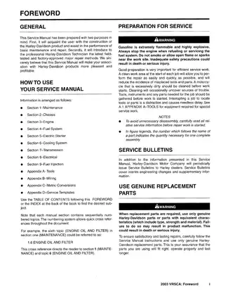 2002-2009 Harley-Davidson V-ROD, VRSCA service manual Preview image 4