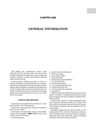 1986-2003 Harley-Davidson Sportster XL1200S Sport XLH883 Hugger XL883C XL883L Low XL1200C Custom XL1200L XL manual