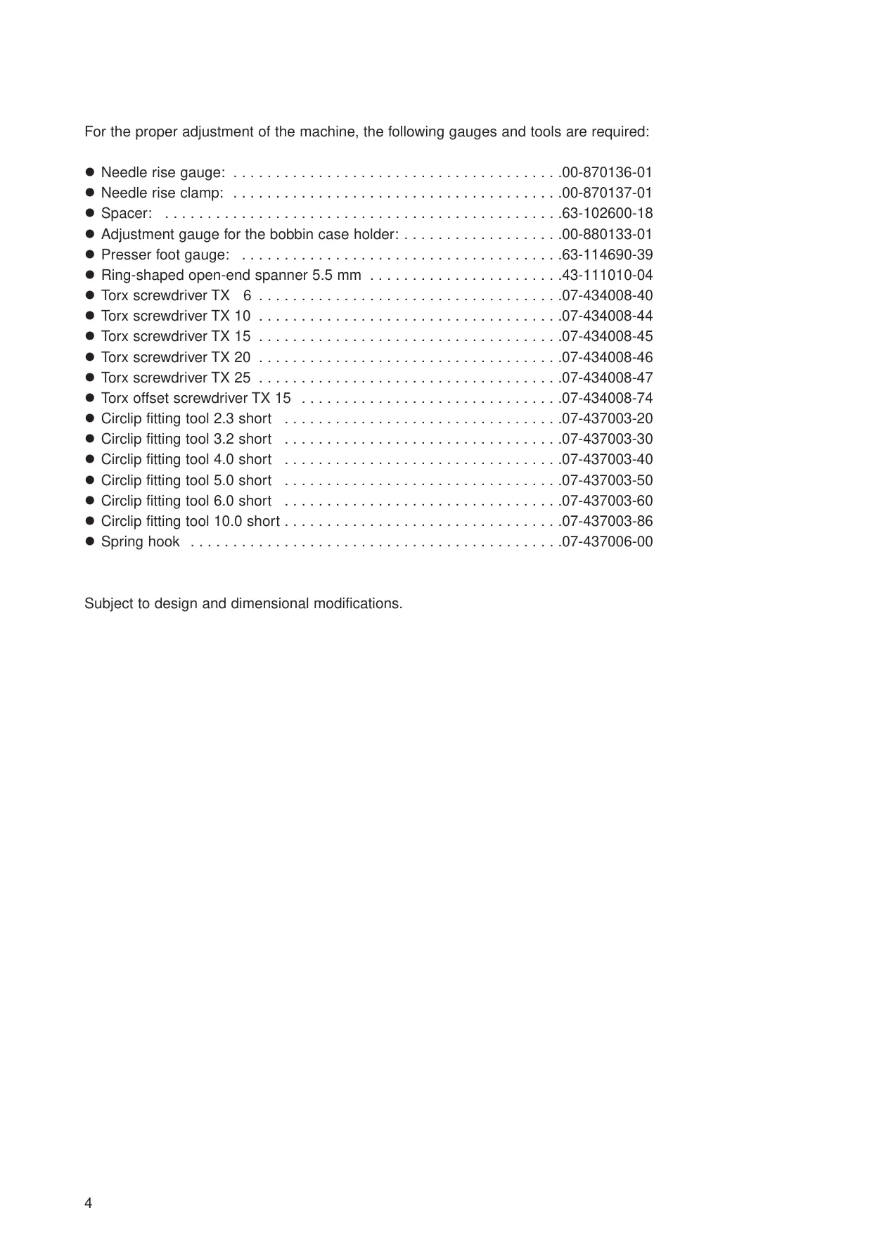 Pfaff Select 1520, 1530 & 1540 sewing machine parts list and service manual Preview image 5