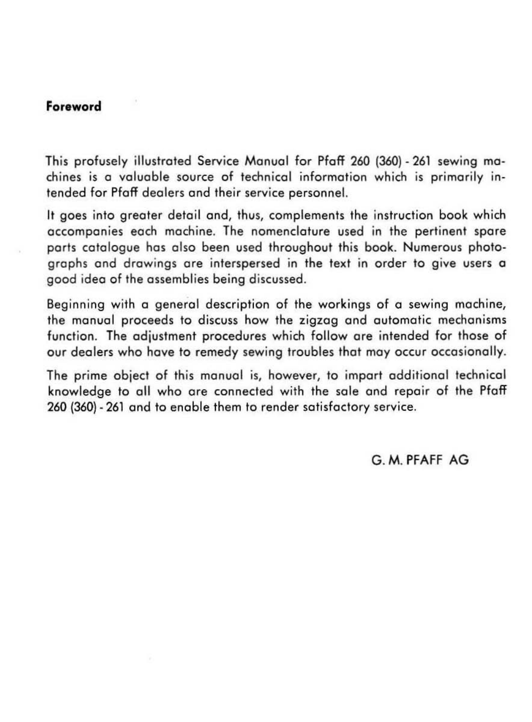 Pfaff 360, 260 service manual Preview image 3