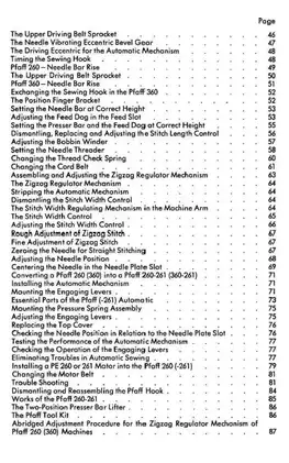 Pfaff 260/360 Sewing Machine Service Manual - Complete Guide Preview image 5