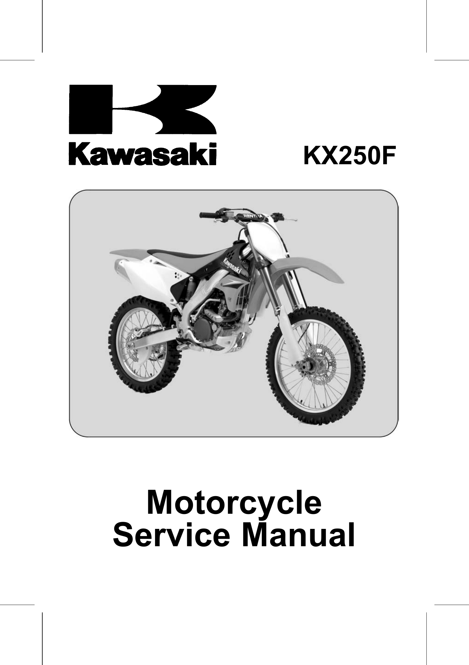 2006-2008 Kawasaki KX250F repair manual Preview image 1