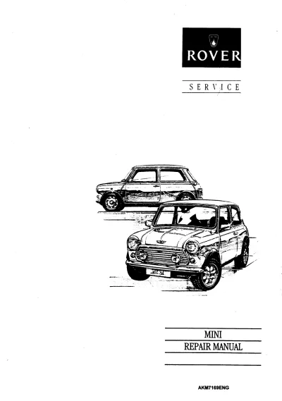 1991–1996 Rover Mini Service Manual (P/N AKM 7169)