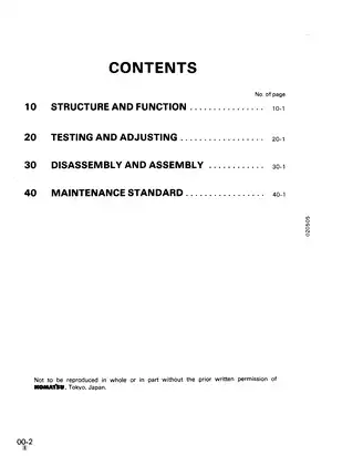 1989-1994 Komatsu PC200-5, PC200-5 Mighty, PC200LC-5, PC200LC-5 Mighty, PC220-5, PC220LC-5 hydraulic excavator shop manual Preview image 2