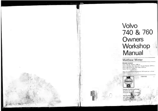 Comprehensive Volvo 740 & 760 Owners Workshop Manual (1986 - 1990) Preview image 2