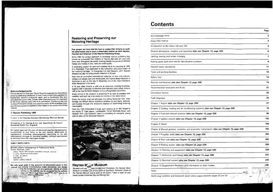 Comprehensive Volvo 740 & 760 Owners Workshop Manual (1986 - 1990) Preview image 3