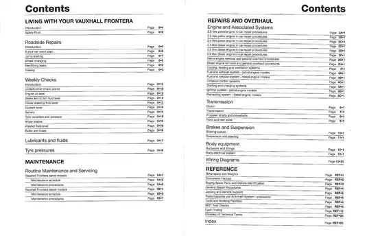1991-1998 Vauxhall Opel Frontera repair manual Preview image 3