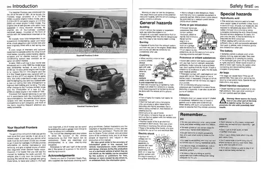1991-1998 Vauxhall Opel Frontera repair manual Preview image 4