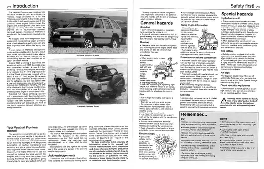 Vauxhall Frontera Service and Repair Manual - Comprehensive Guide for Petrol and Diesel Engines Preview image 4
