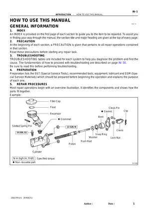 2001-2003 Toyota Prius repair manual