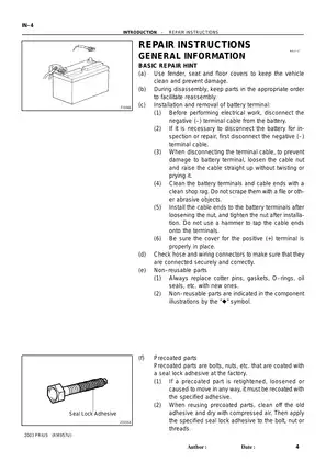 2001-2003 Toyota Prius repair manual Preview image 4
