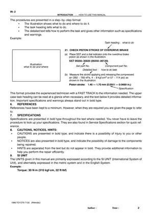 1996 Toyota T100 factory service manual Preview image 5