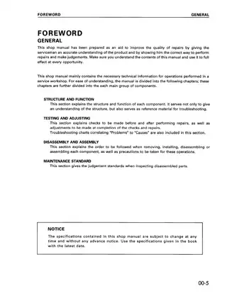 Komatsu PC200-6 Hydraulic Excavator Shop Manual (1998) Preview image 5