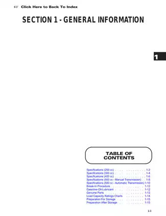 Comprehensive Service Manual for Arctic Cat 250/300/400/500 cc ATVs Preview image 2