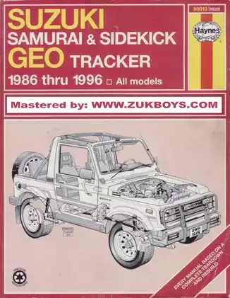 Comprehensive Service Manual for Suzuki Samurai, Sidekick, and Geo Tracker (1986-1996)