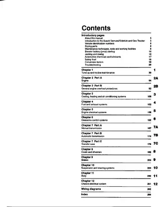 Comprehensive Service Manual for Suzuki Samurai, Sidekick, and Geo Tracker (1986-1996) Preview image 2