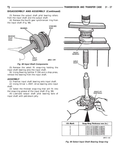Preview: 1998 Jeep Wrangler Service Repair Manual (P/N 81-370-8148)