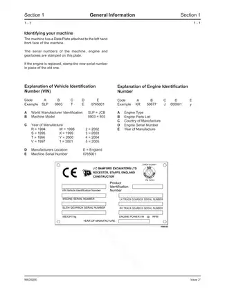 JCB Compact Excavator 8052 & 8060 Service Manual Preview image 5