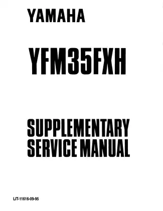 Yamaha YFM35FXH Supplementary Service Manual | Comprehensive Repair Guide Preview image 2