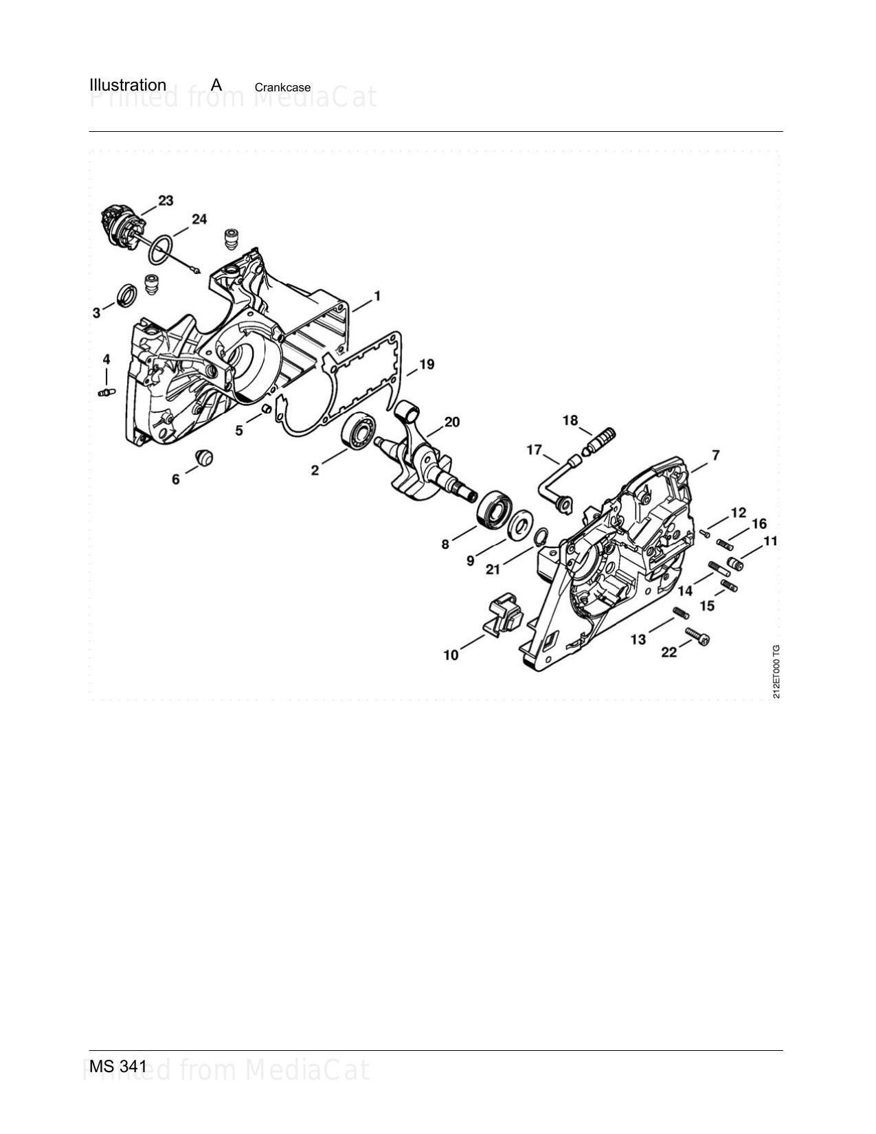 Stihl MS 341, MS 361 chainsaw service manual parts list Preview image 6