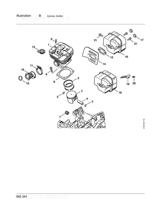 Stihl MS 341, MS 361 chainsaw service manual/parts list Preview image 3