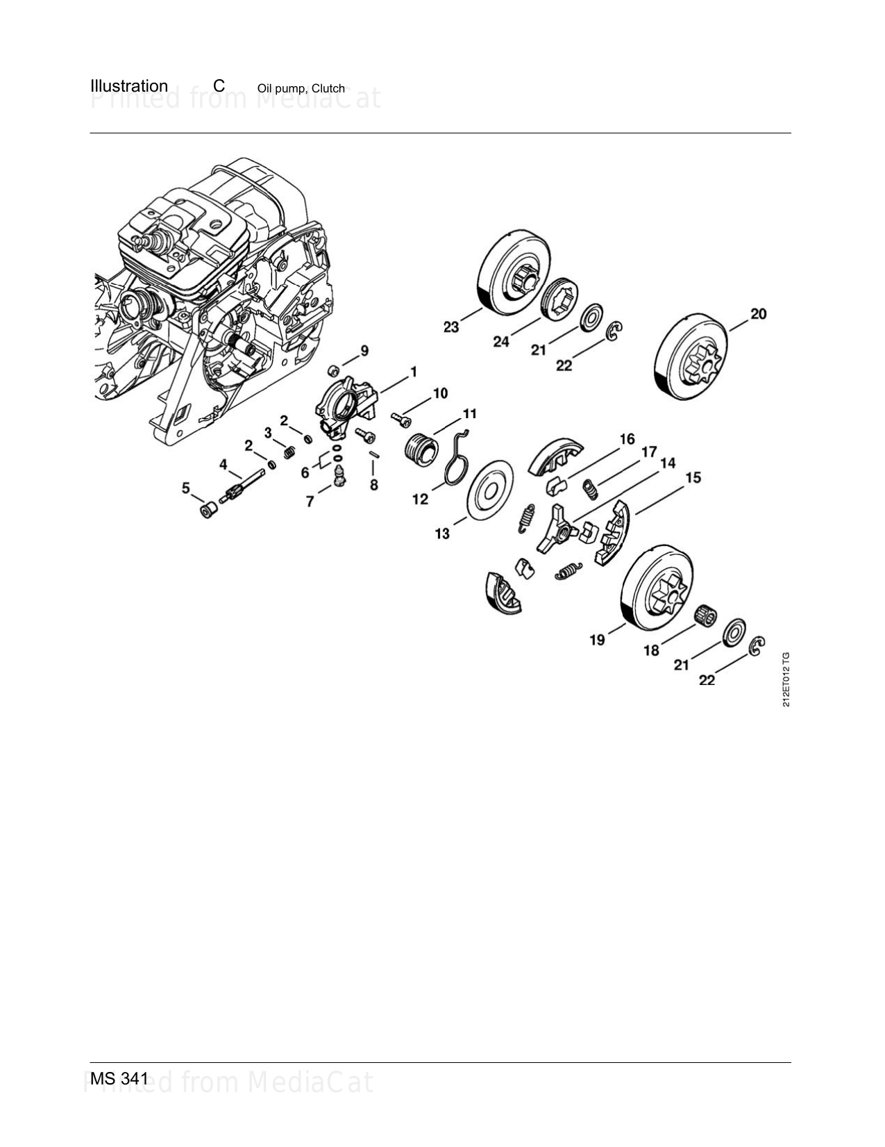 Stihl MS 341, MS 361 chainsaw service manual parts list Preview image 5