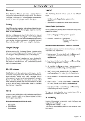 Husqvarna 570, 575XP chainsaw workshop manual Preview image 3