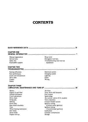 Kawasaki KZ550, KZ500 sport bike service, repair manual Preview image 3