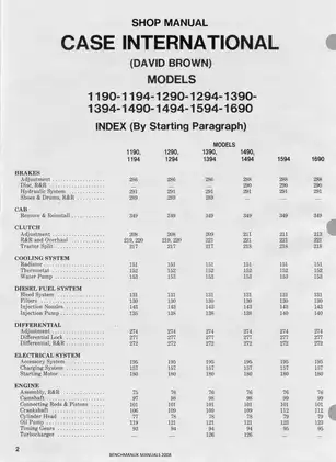 Case/International™ 1190, 1194, 1290, 1294, 1390, 1394, 1490, 1494, 1690 tractor shop manual Preview image 2