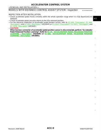 2009 Infiniti FX35, FX50 service manual Preview image 5