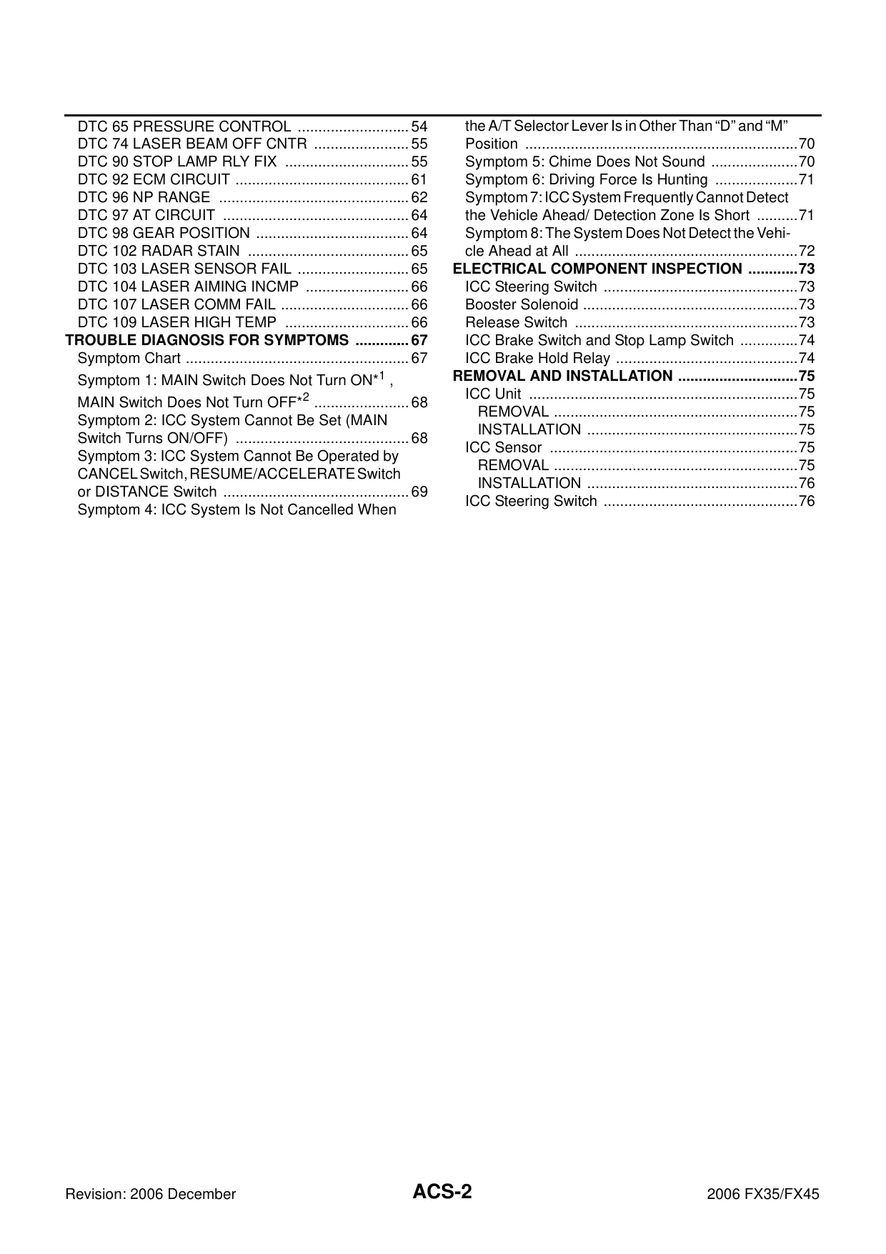 2006 Infiniti FX35, FX45 repair manual Preview image 2