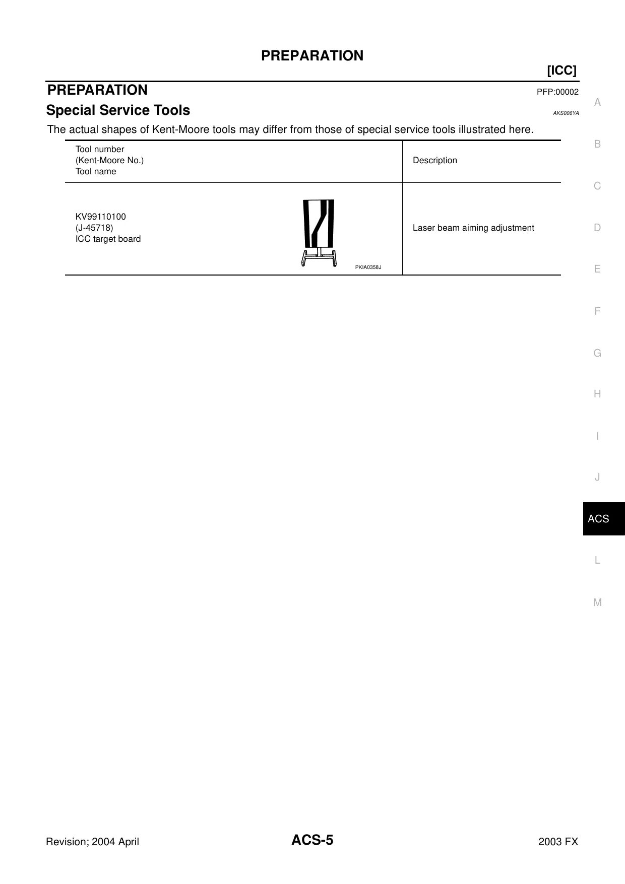 2003 Infiniti FX35, FX45 shop manual Preview image 5