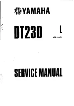 Yamaha DT230L Comprehensive Service Manual (1998 Edition)