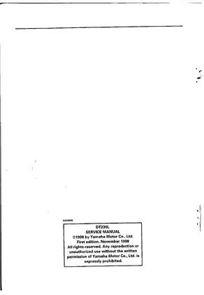 Yamaha DT230L Comprehensive Service Manual (1998 Edition) Preview image 2