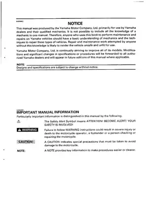 Yamaha DT230L Comprehensive Service Manual (1998 Edition) Preview image 3