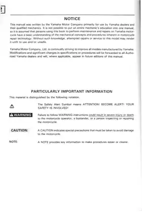 1992-1996 Yamaha DT 175, DT 175D service manual Preview image 3