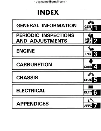 1987-1990 Yamaha YFM350ER Moto-4 ATV repair manual Preview image 2